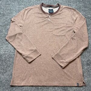 prAna Sol Defender Henley Mens XXL Slim Fit Alloy UPF 30 Long Sleeve Outdoor